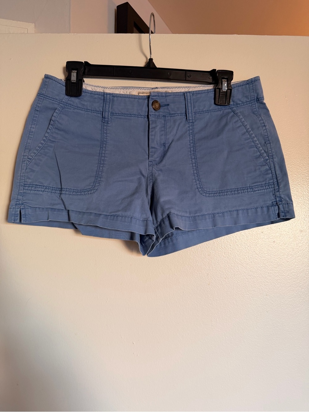 Old Navy Light Blue Cotton Casual Shorts